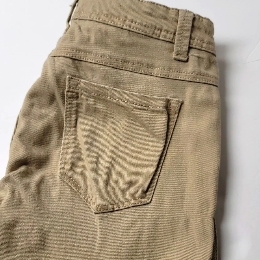 Tan Straight Leg Jeans